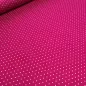 Preview: Stoff Viskose Jersey mit 2 mm Punkte Pünktchen Design pink weiß Kleiderstoff Kinderstoff
