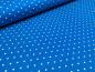 Preview: Fabric viscose jersey with 2 mm dots dots design blue-turquoise white dress fabric children's fabric