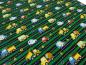 Preview: Fabric cotton jersey with car poilzeiauto trucks concrete mixer design green yellow blue colorful children's fabric dress fabric