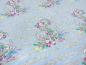 Preview: Fabric summer sweatshirt fabric French Terry with trendy maritime anchor flowers waves design light gray melange light blue white colorful dress fabric kids fabric