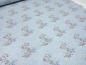 Preview: Fabric summer sweatshirt fabric French Terry with trendy maritime anchor flowers waves design light gray melange light blue white colorful dress fabric kids fabric