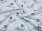 Preview: Fabric cotton jersey with whale girl hearts design light blue gray white pink girl fabric children's fabric dress fabric