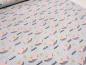 Preview: Fabric cotton jersey with whale princess crown design grey melange pink black gold children's fabric dress fabric