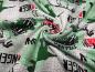 Preview: Cotton French Terry sweatshirt fabric with dino dinosaur design green grey black red children's fabric dress fabric