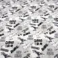 Preview: Fabric cotton french terry sweatshirt fabric dino dinosaur design black white gray children's fabric dress fabric