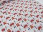Preview: Stoff Baumwolle Jersey mit Feuerwehr Hunde Dalmatiner Design hellgrau rot gelb schwarz bunt Kinderstoff Kleiderstoff