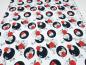 Preview: Fabric cotton jersey flowers roses dots design white red black gray dress fabric children's fabric