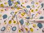Preview: Stoff Baumwolle Jersey Apfel Äpfel Obst Design rosa senf grau weiß Kleiderstoff Kinderstoff