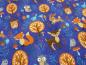 Preview: Stoff Baumwolle French Terry Sweatshirtstoff Füchse Hasen Rehe Waldtiere Design jeans blau orange braun bunt Kinderstoff Kleiderstoff
