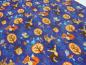 Preview: Stoff Baumwolle French Terry Sweatshirtstoff Füchse Hasen Rehe Waldtiere Design jeans blau orange braun bunt Kinderstoff Kleiderstoff