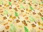 Preview: Fabric cotton jersey forest animals bears deer foxes design beige brown orange colorful children's fabric dress fabric