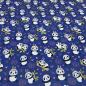 Preview: Fabric cotton jersey panda bear design blue white black colorful children's fabric dress fabric
