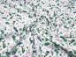 Preview: Fabric cotton jersey eucalyptus leaves design white green pink purple colorful children's fabric dress fabric