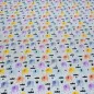 Preview: Stoff Baumwolle Jersey Elefanten Design grau melange orange curry blau grau bunt Kinderstoff Kleiderstoff
