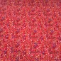 Preview: Cord Feincord Stoff 100% Baumwolle Vögel Schmetterlinge Blumen rot bunt