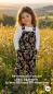 Preview: Hochwertiger Feincord Stoff 100% Baumwolle Rosen Design Schwarz Rosa Kleiderstoff Kinderstoff