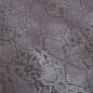Preview: Stoff Stretch Querstretch mit Schlangen Prägedruck Design braun lila Kleiderstoff Hosenstoff