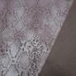 Preview: Stoff Stretch Querstretch mit Schlangen Prägedruck Design braun lila Kleiderstoff Hosenstoff