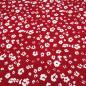 Preview: Stoff Baumwolle Popeline Blumen Streublumen Design rot weiß Blusenstoff Kleiderstoff Dekostoff