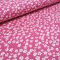 Preview: Stoff Baumwolle Popeline Blumen Streublumen Design pink weiß Blusenstoff Kleiderstoff Dekostoff