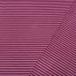Preview: Fabric cotton jersey with 2 mm stripes design pink burgundy striped dress fabric children's fabric