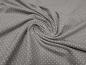 Preview: Fabric cotton jersey 2 mm dots design taupé-grey white children's fabric dress fabric