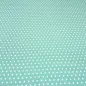Preview: Stoff 100% Baumwolle Popeline mit Sterne Design mint weiß Kleiderstoff Kinderstoff Dekostoff