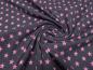 Preview: Stoff Baumwolle Jersey mit Sterne Design grau rosa Kinderstoff Kleiderstoff