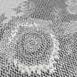 Preview: Stoff Stretch Baumwolle Piqué Paisley Design weiß schwarz grau Kleiderstoff