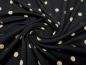 Preview: Stoff Viskose Jersey Stoffpanel 79 cm Punkte Blumen Design schwarz beige grau bunt Kleiderstoff