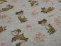 Preview: Fabric sweatshirt fabric with alpine fleece offside with deer fawn design gray melange brown colorful children's fabric clothing fabric hoodie fabric