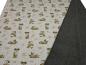 Preview: Fabric sweatshirt fabric with alpine fleece offside with deer fawn design gray melange brown colorful children's fabric clothing fabric hoodie fabric