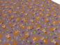Preview: Fabric sweatshirt fabric with alpine fleece off side with foxes design lilac orange beige brown colorful children's fabric clothing fabric hoodie fabric