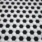 Preview: Cotton Poplin Fabric with 3D Soccer Design in Black, White, and Gray—Clothing Fabric, Children's Fabric, Decorative Fabric