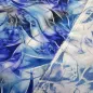 Preview: Viscose Blouse Fabric with Abstract Design—Royal Blue, Blue, White, Gray, Black—Dress Fabric
