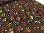 Preview: Fabric cotton jersey with tractor tractor design brown blue red green yellow black colorful children's fabric dress fabric