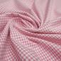 Preview: Stoff Baumwolle 2 mm Zefir Karo rosa weiß kariert Kleiderstoff Kinderstoff Dekostoff