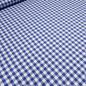 Preview: Stoff 100% Baumwolle Zefir Karo 1 cm blau weiß kariert Kleiderstoff Dekostoff Blusenstoff