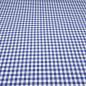 Preview: Stoff 100% Baumwolle Zefir Karo 1 cm blau weiß kariert Kleiderstoff Dekostoff Blusenstoff