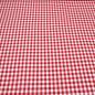 Preview: Stoff 100% Baumwolle Zefir Karo 1 cm rot weiß kariert Kleiderstoff Dekostoff Blusenstoff
