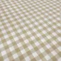Preview: Stoff Baumwolle Zefir Karo 1 cm beige weiß kariert Kleiderstoff Dekostoff Blusenstoff