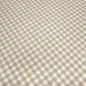 Preview: Stoff Baumwolle Zefir Karo 1 cm beige weiß kariert Kleiderstoff Dekostoff Blusenstoff