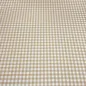 Preview: Stoff Baumwolle Zefir Karo 1 cm beige weiß kariert Kleiderstoff Dekostoff Blusenstoff