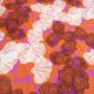 Preview: Fabric viscose jersey flower design orange white brown purple dress fabric children's fabric