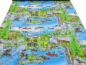 Preview: Stoff Baumwolle Jersey Wimmelbuch Nordamerika Design blau grün rot braun bunt Kinderstoff Kleiderstoff Lizenzstoff