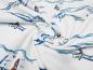 Preview: Stoff Baumwolle French Terry Sommer Sweatshirtstoff mit maritimen Moin Schiffe Fische Leuchtturm Wellen Design weiss marine blau türkis rot Kinderstoff Kleiderstoff
