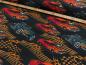 Preview: Stoff Baumwolle Jersey mit einem Motorshow Rennwagen Autos Oldtimer Design schwarz orange rot bunt Kinderstoff Kleiderstoff