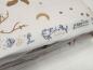 Preview: Fabric cotton jersey in boho leaves style trees moon stars design beige sand brown children's fabric dress fabric