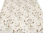 Preview: Fabric cotton jersey in boho leaves style trees moon stars design beige sand brown children's fabric dress fabric
