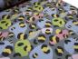 Preview: Fabric Softshell Funky Leo Design gray multicolor colorful water repellent jacket fabric coat fabric outdoor fabric